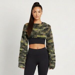 Hand Crochet Green Shrug / Arm Warmers - One Size, great for layering!